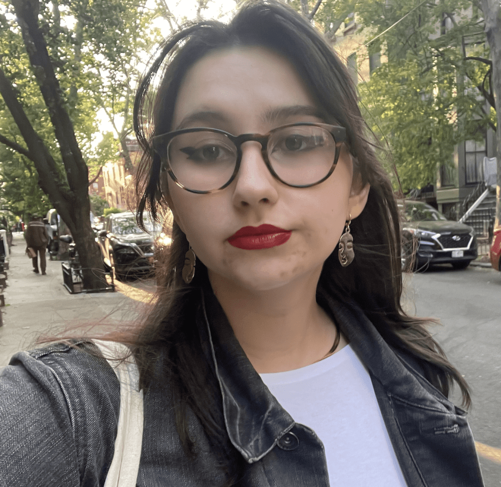 Alexandra strutting down the street